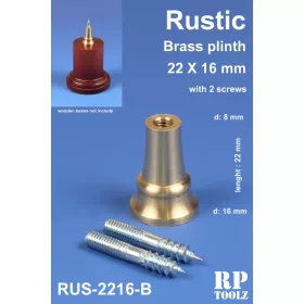 Rustic formájú réz alátét 22x16 mm