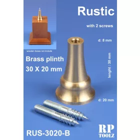 Rustic formájú réz alátét 30x20 mm